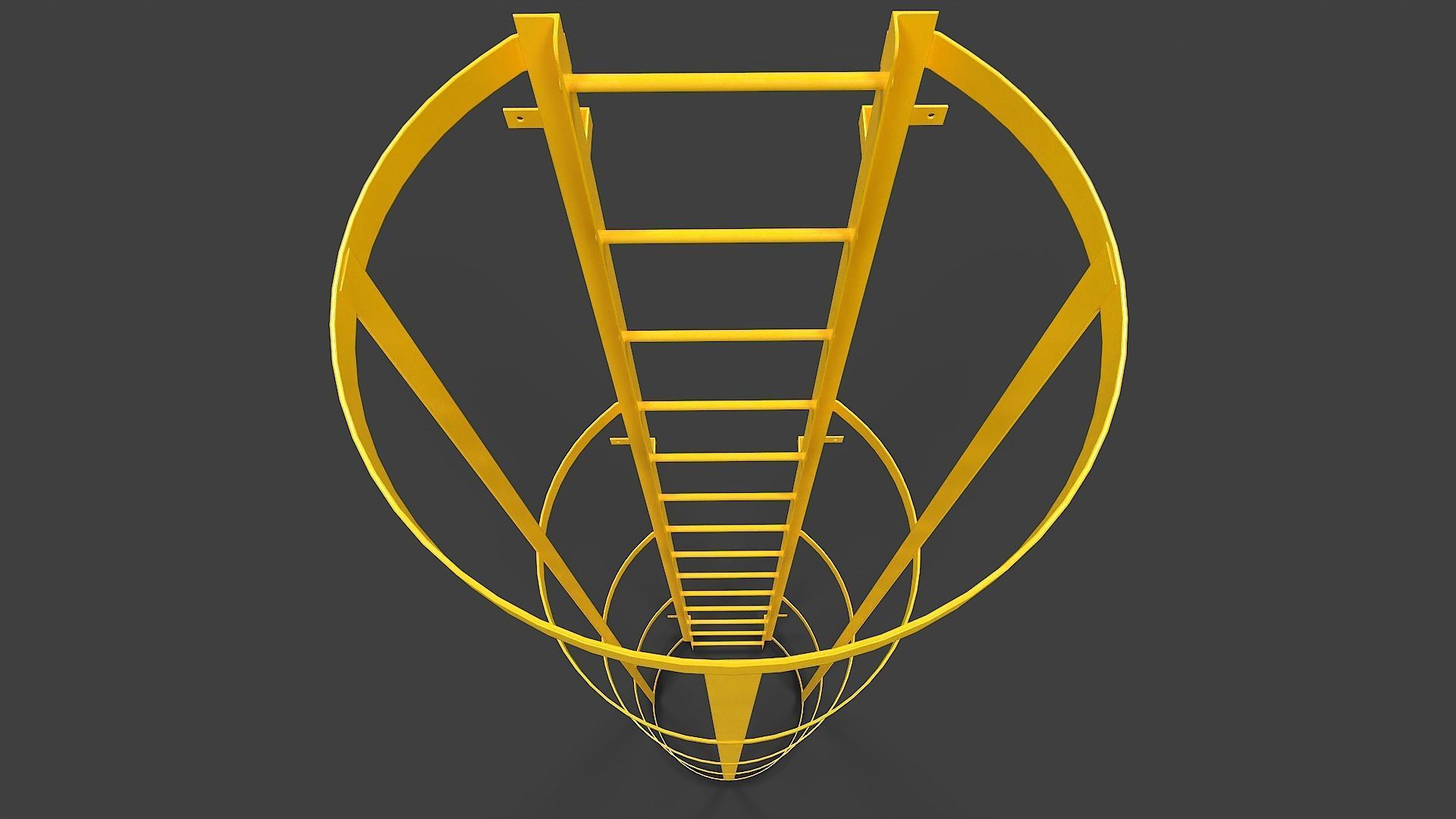 Ladder V02 - Low Poly Low-poly 3D model_9
