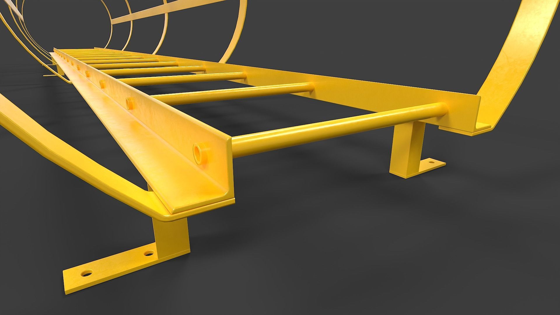 Ladder V02 - Low Poly Low-poly 3D model_11