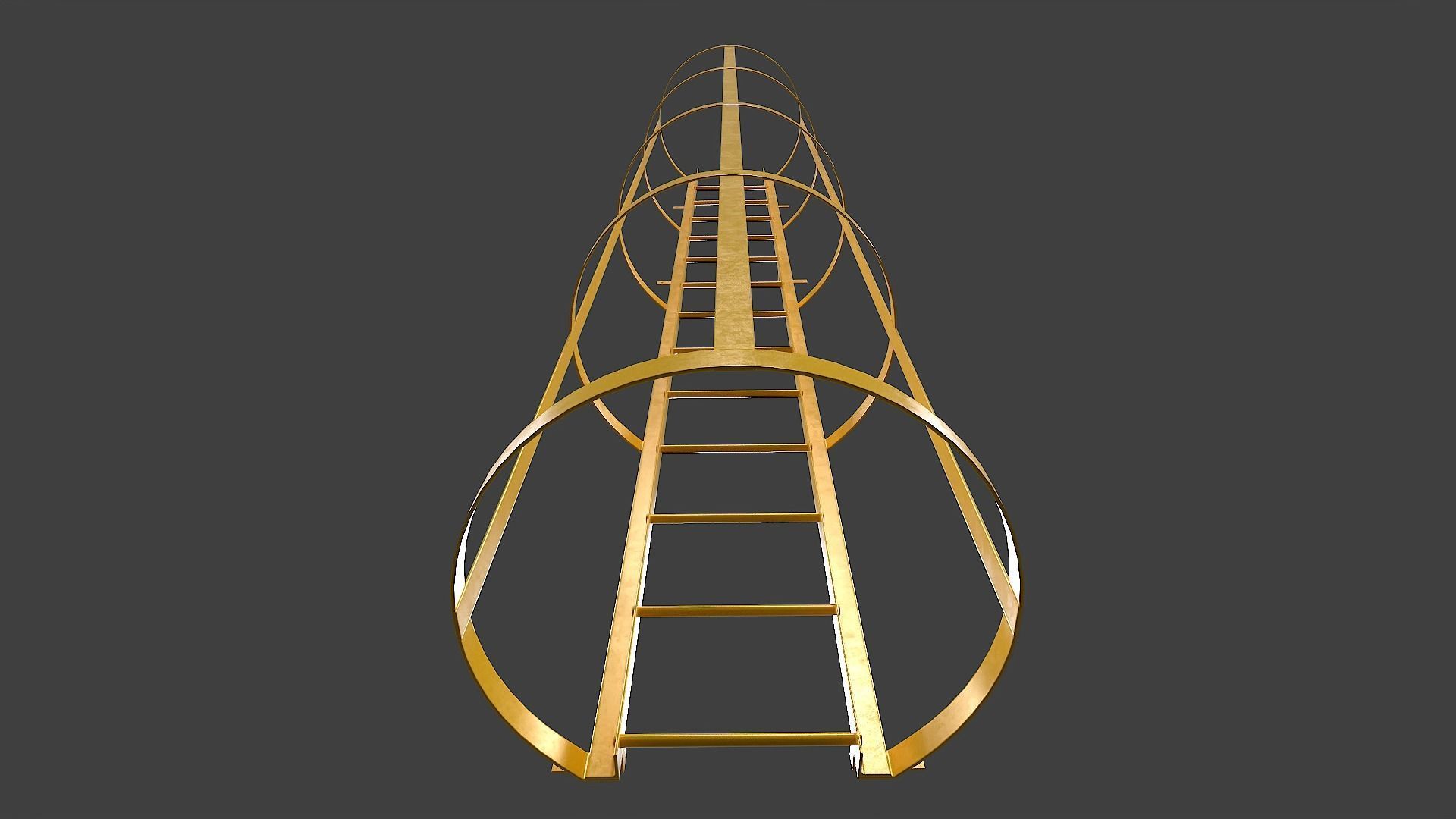 Ladder V02 - Low Poly Low-poly 3D model_7