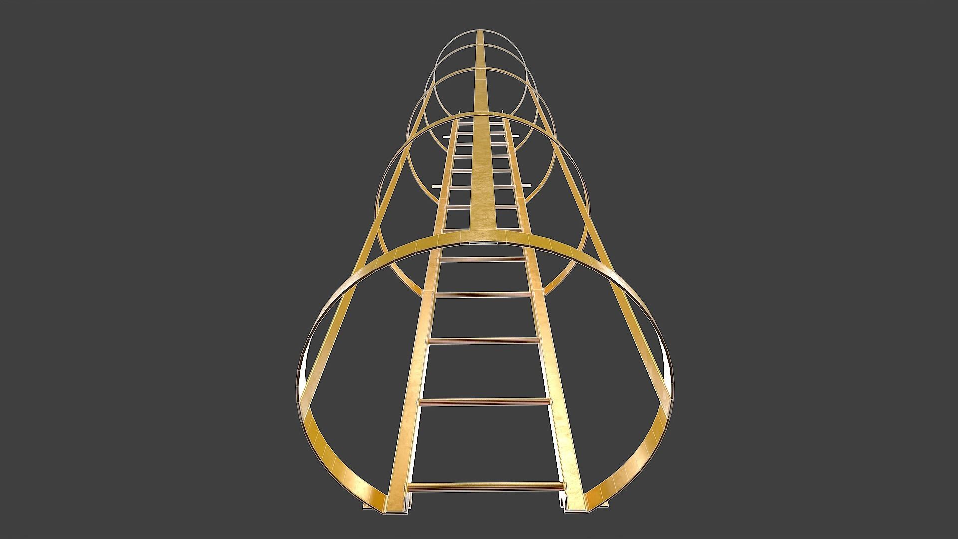 Ladder V02 - Low Poly Low-poly 3D model_8