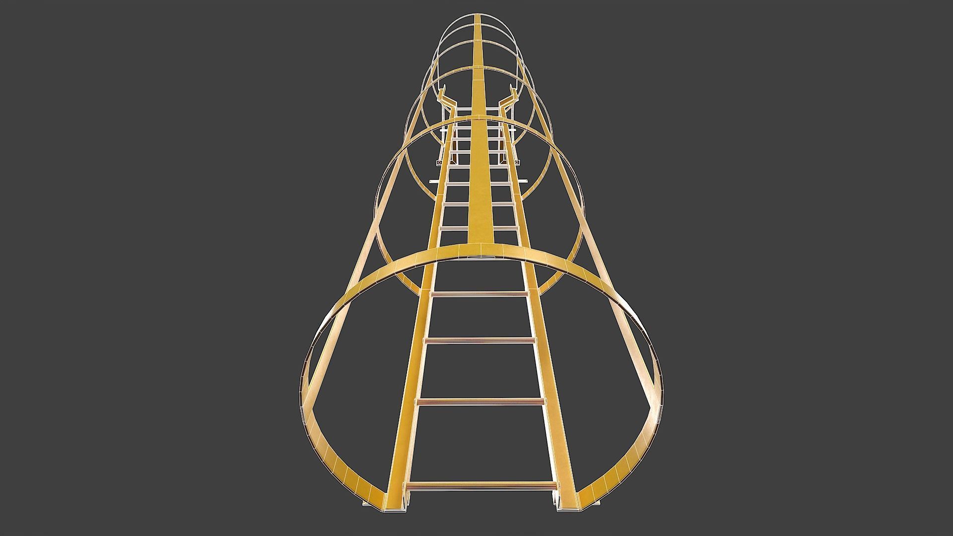Ladder V03 - Low Poly Low-poly 3D model_9
