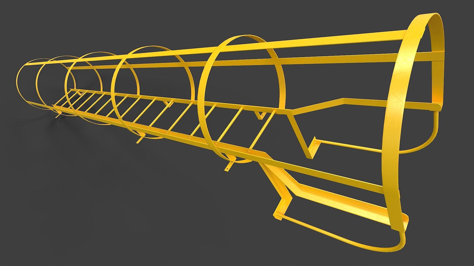 Ladder V03 - Low Poly Low-poly 3D model_12