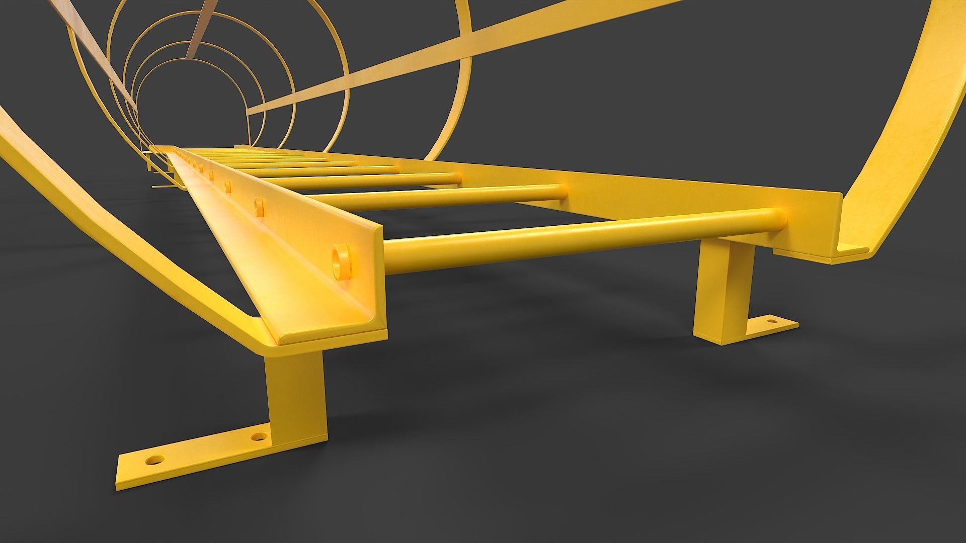 Ladder V03 - Low Poly Low-poly 3D model_14