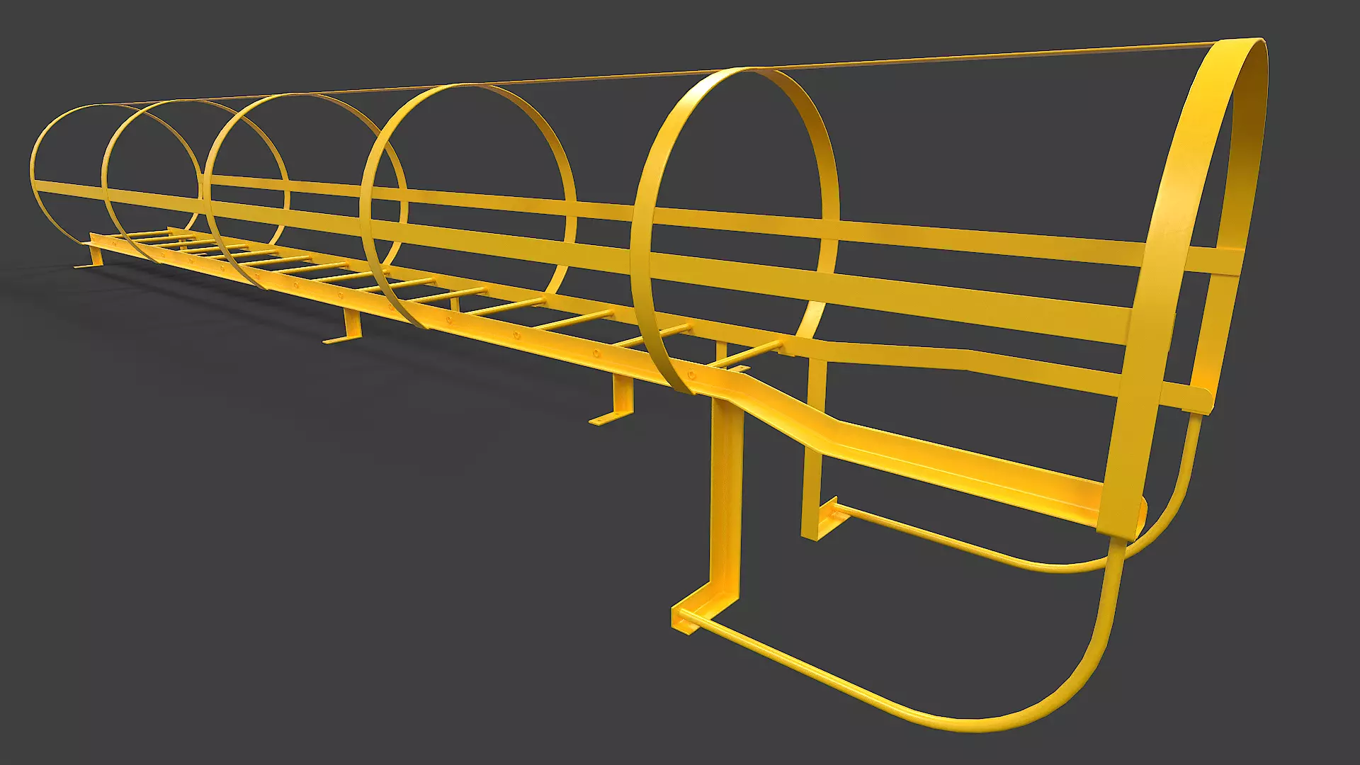 Ladder V03 - Low Poly Low-poly 3D model_0