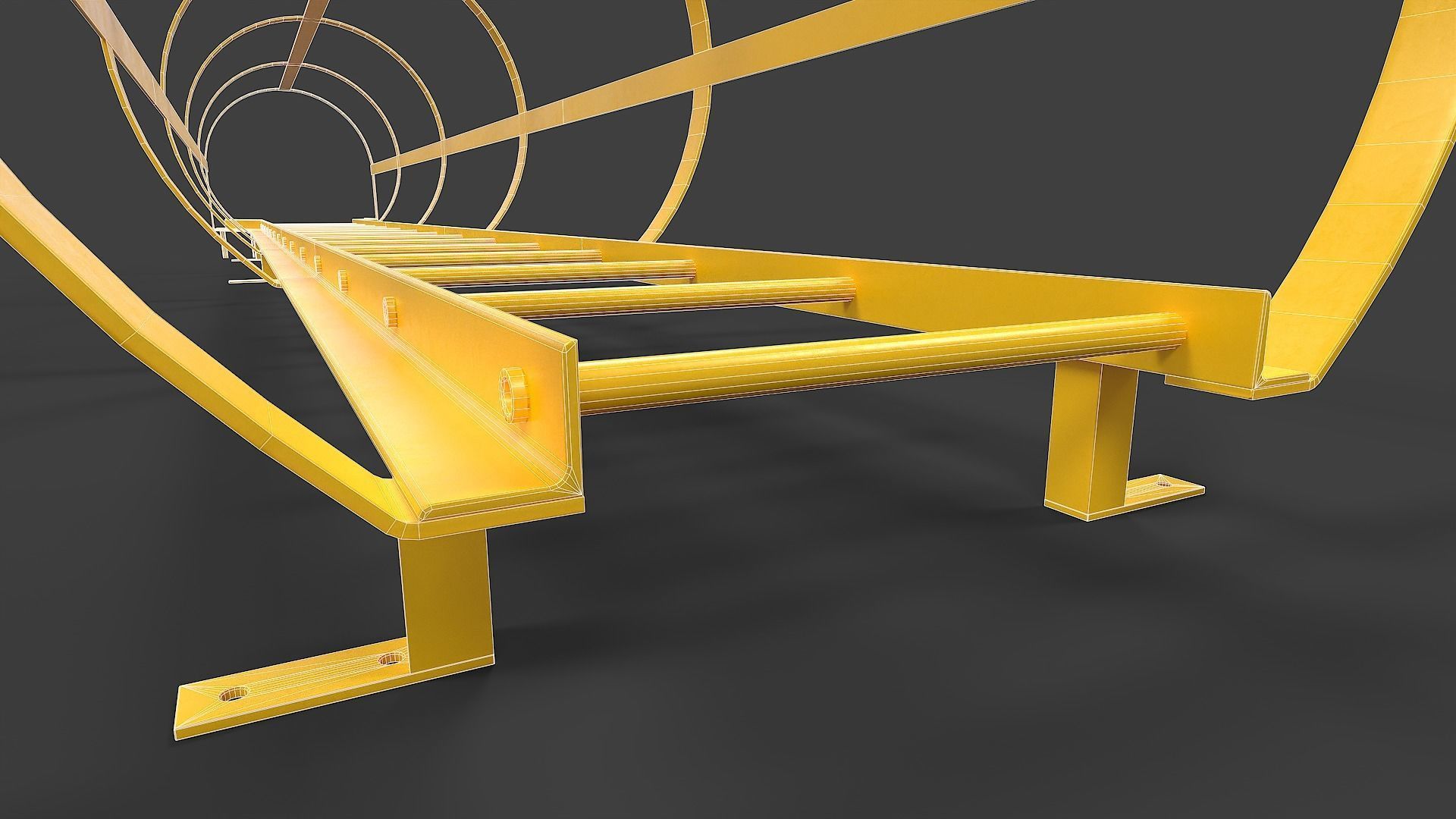 Ladder V03 - Low Poly Low-poly 3D model_15