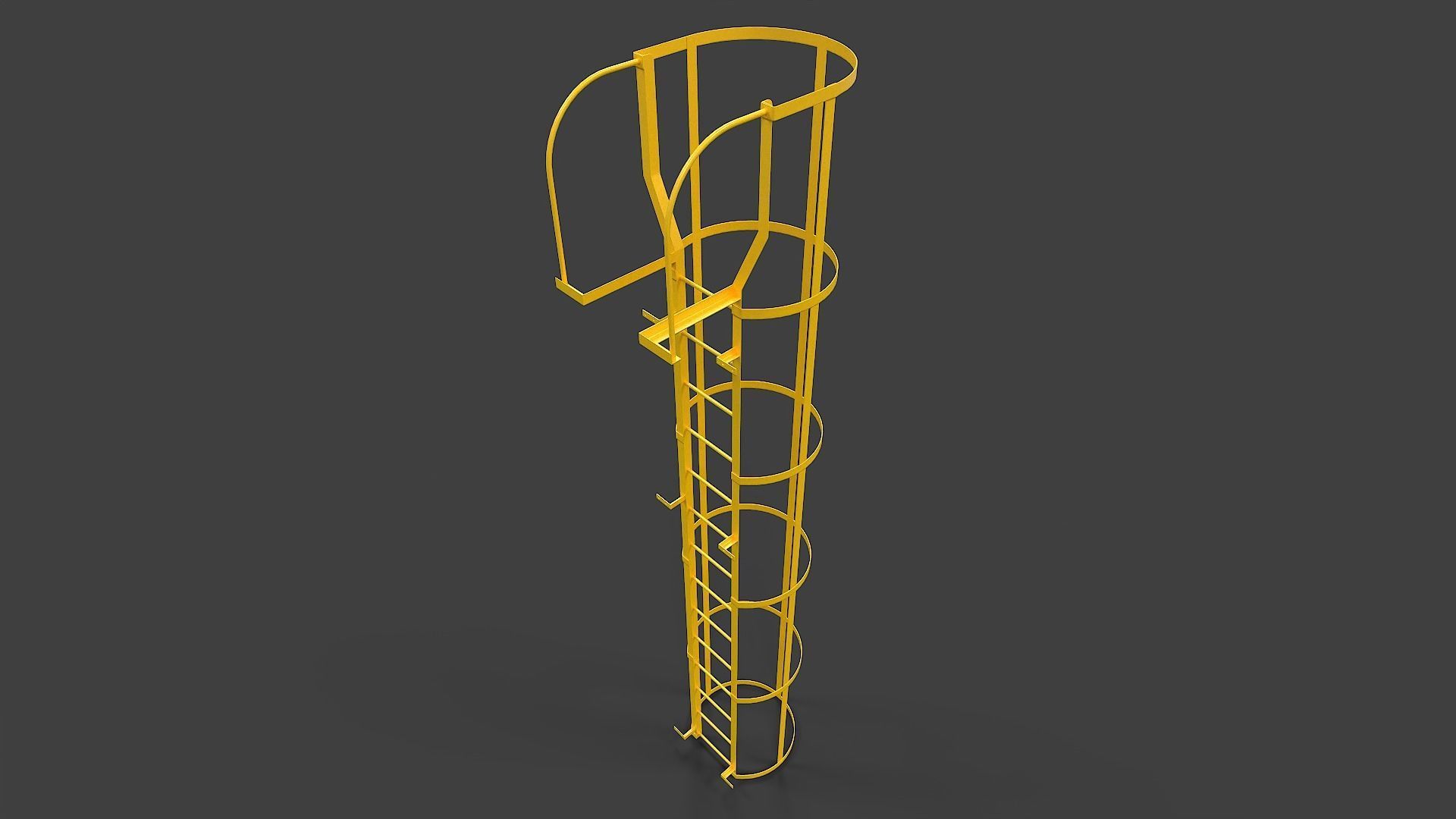 Ladder V03 - Low Poly Low-poly 3D model_4