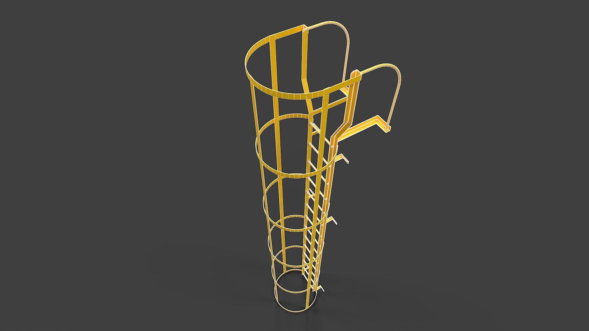 Ladder V03 - Low Poly Low-poly 3D model_7