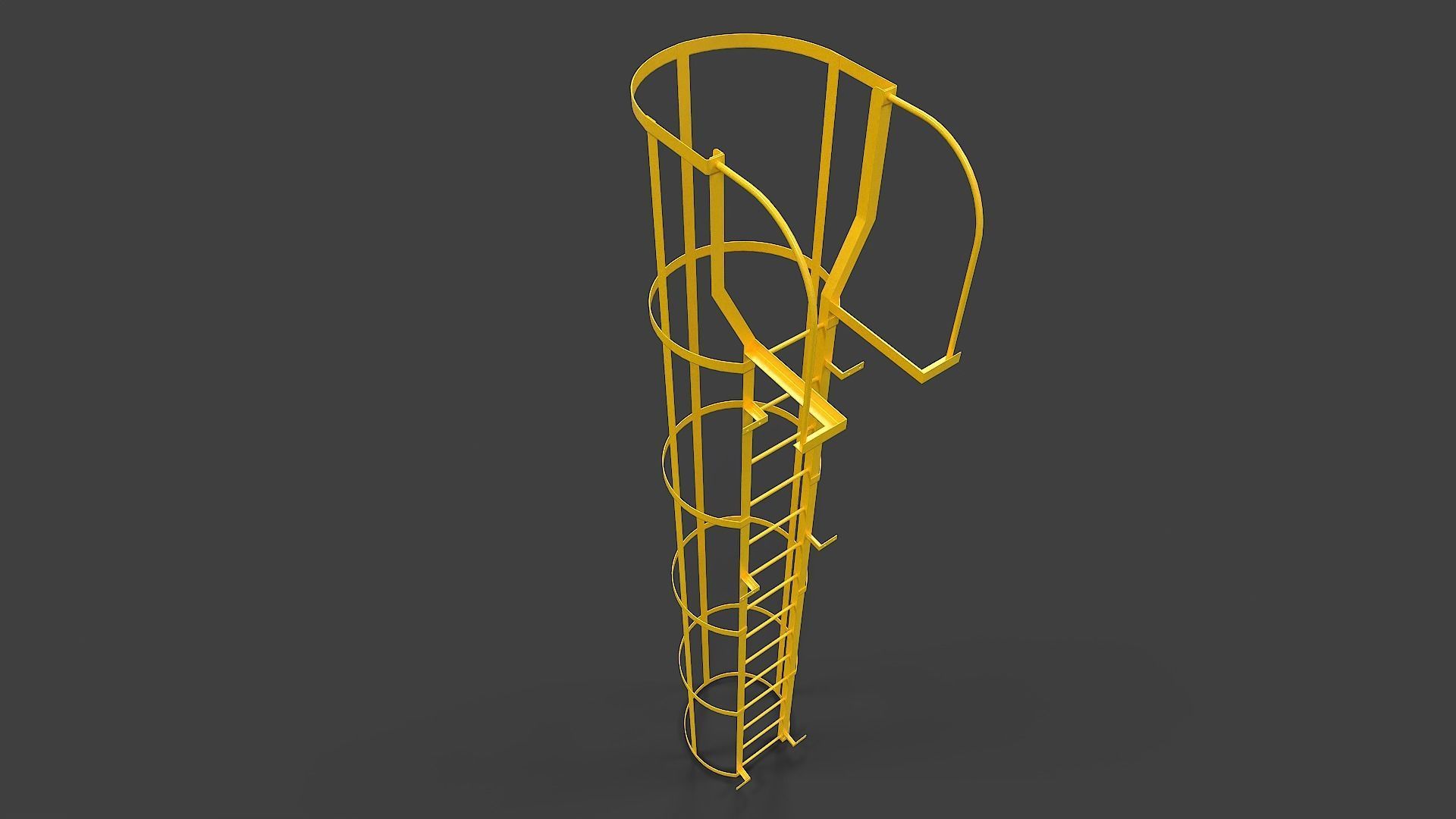 Ladder V03 - Low Poly Low-poly 3D model_5