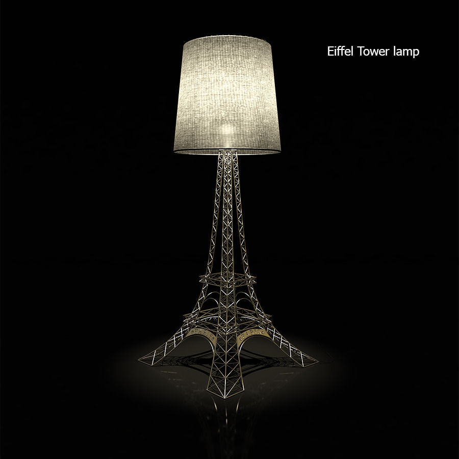 3d Eiffel Tower Lamp Cgtrader Eiffel Tower Lamp 3d Model Max Fbx 1