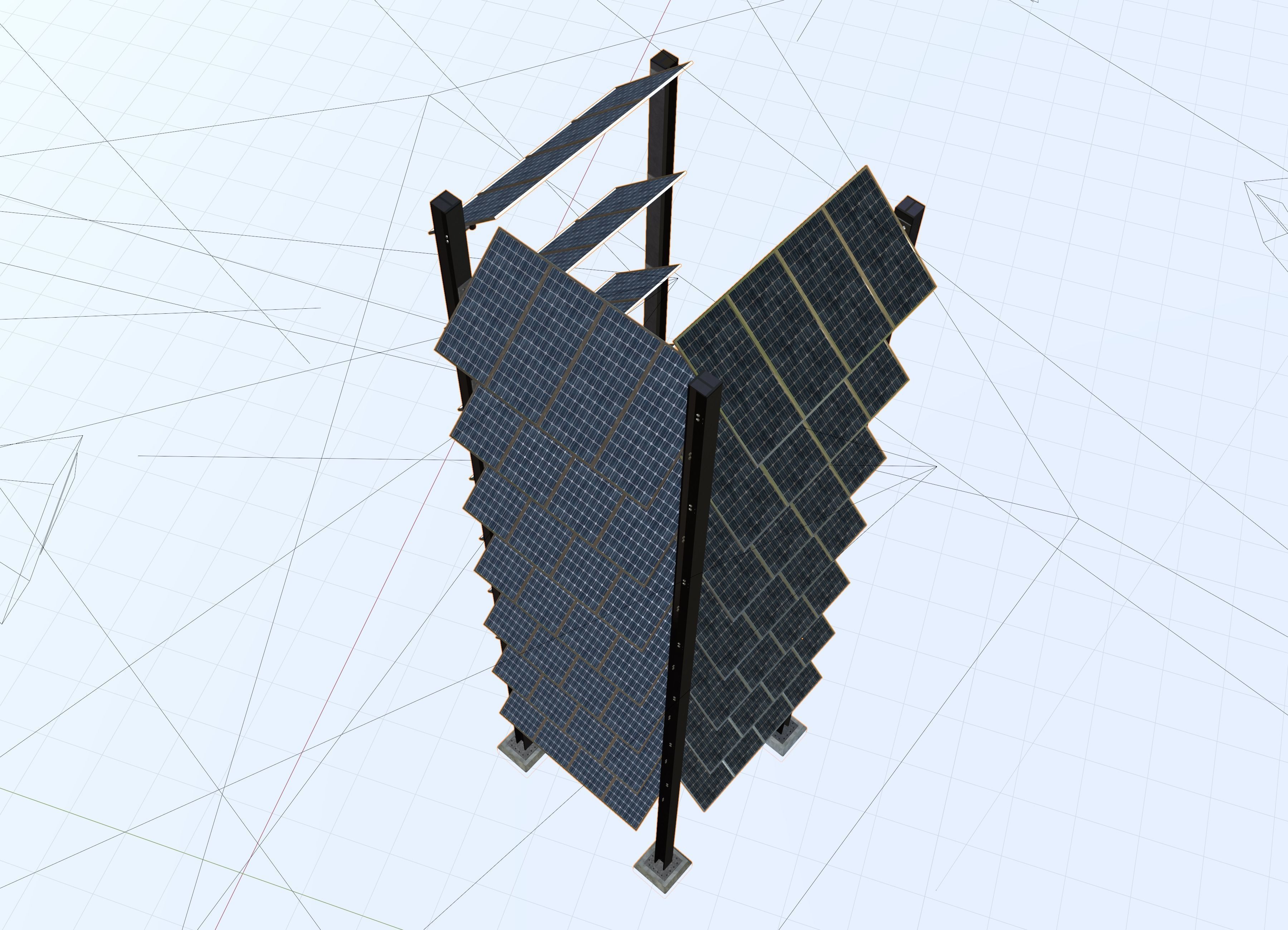 Solar tower version 3 Low-poly 3D model_15