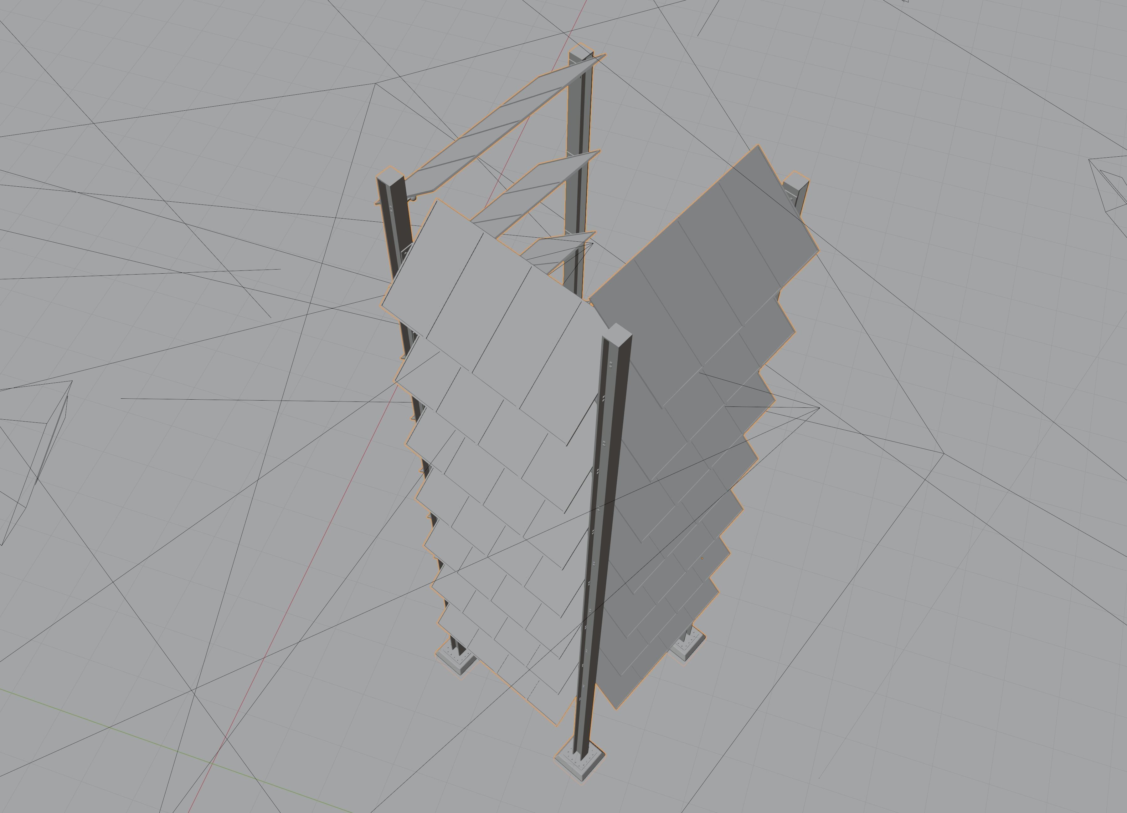 Solar tower version 3 Low-poly 3D model_16