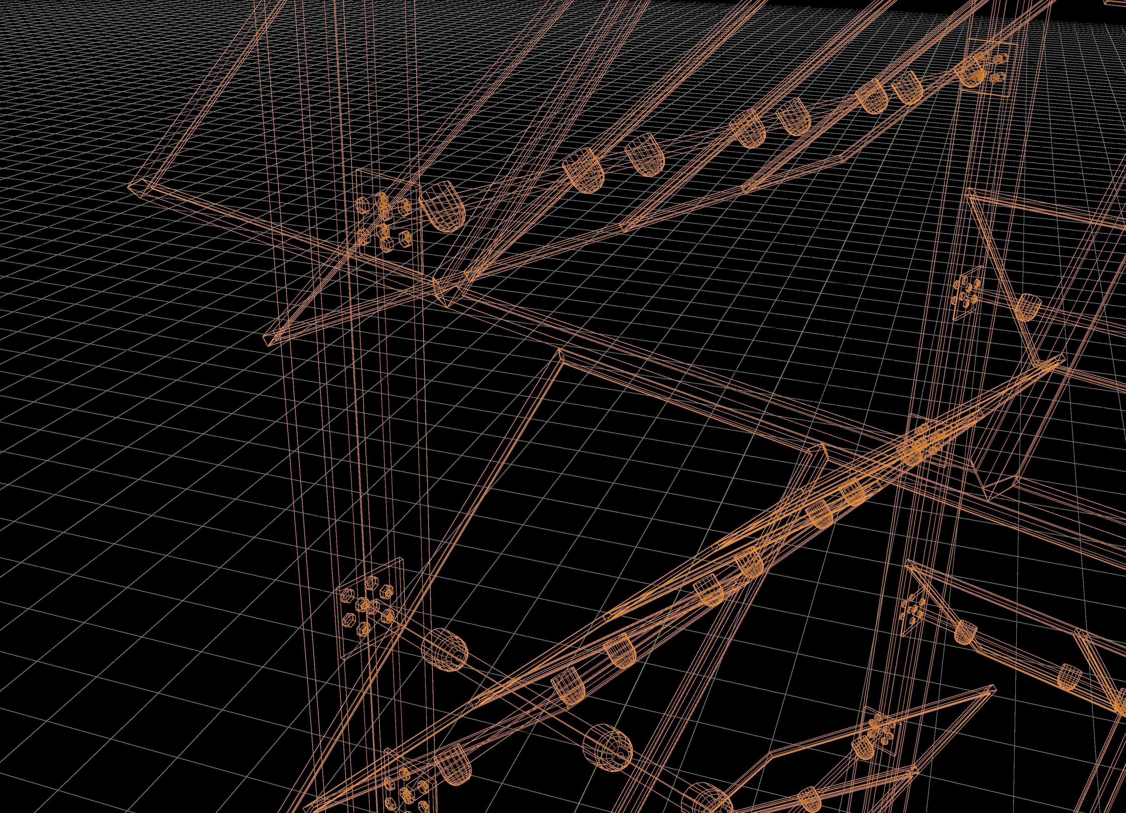 Solar tower version 3 Low-poly 3D model_13