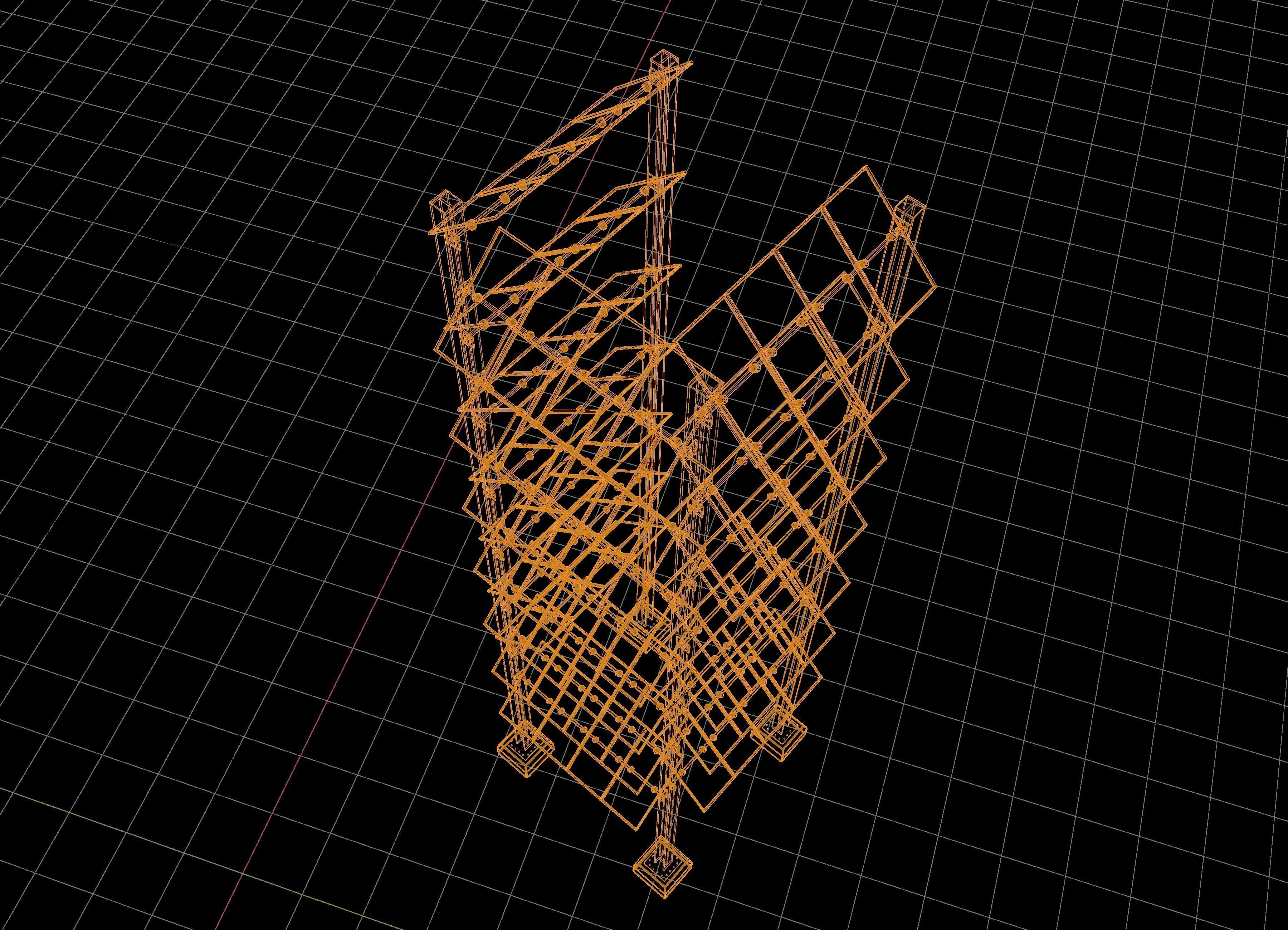 Solar tower version 3 Low-poly 3D model_17