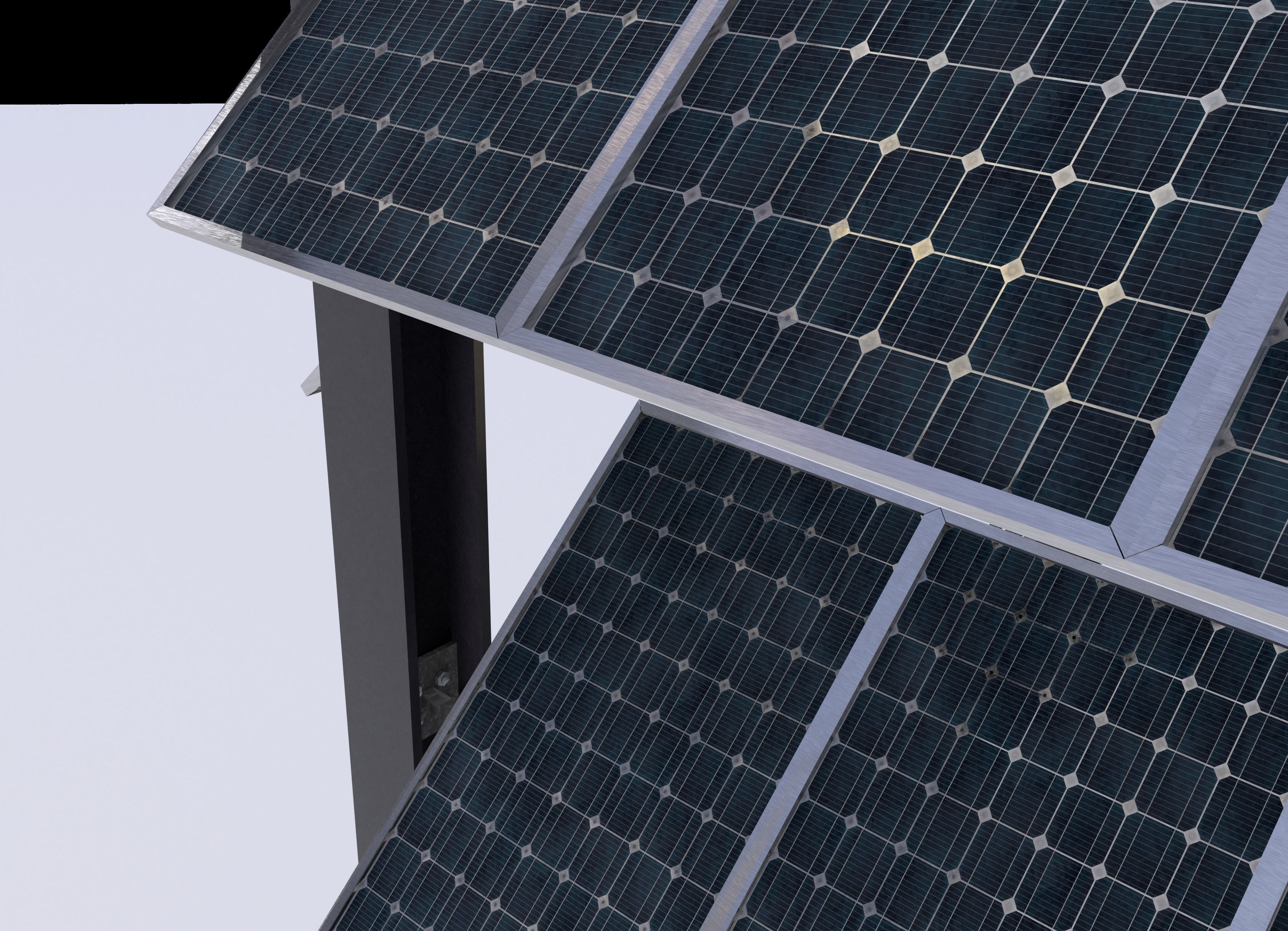 Solar tower version 3 Low-poly 3D model_4