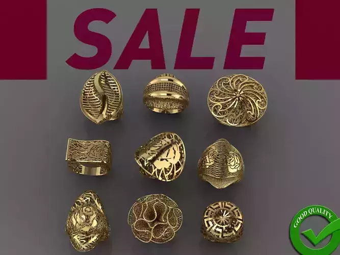 9 Fusion Ring PACK STL READY