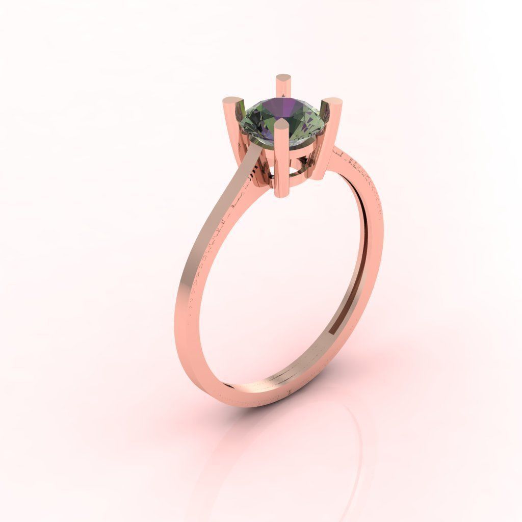 Solitaire Ring Diamond Series  3D print model_1