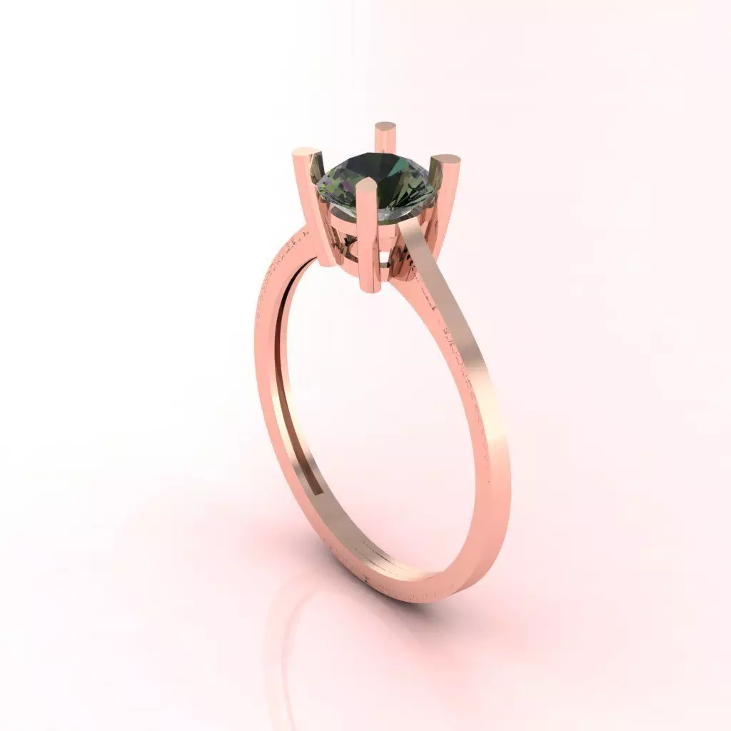Solitaire Ring Diamond Series  3D print model_0