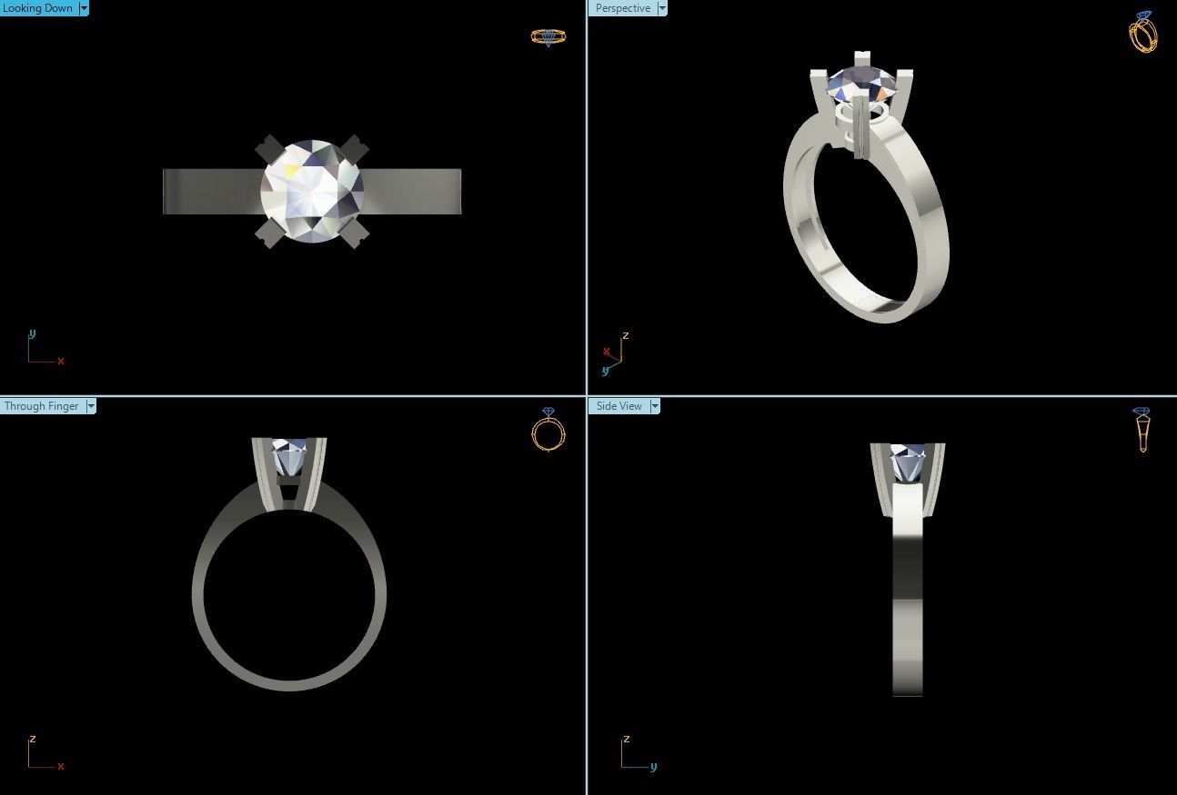 Diamond Ring Series  3D print model_2