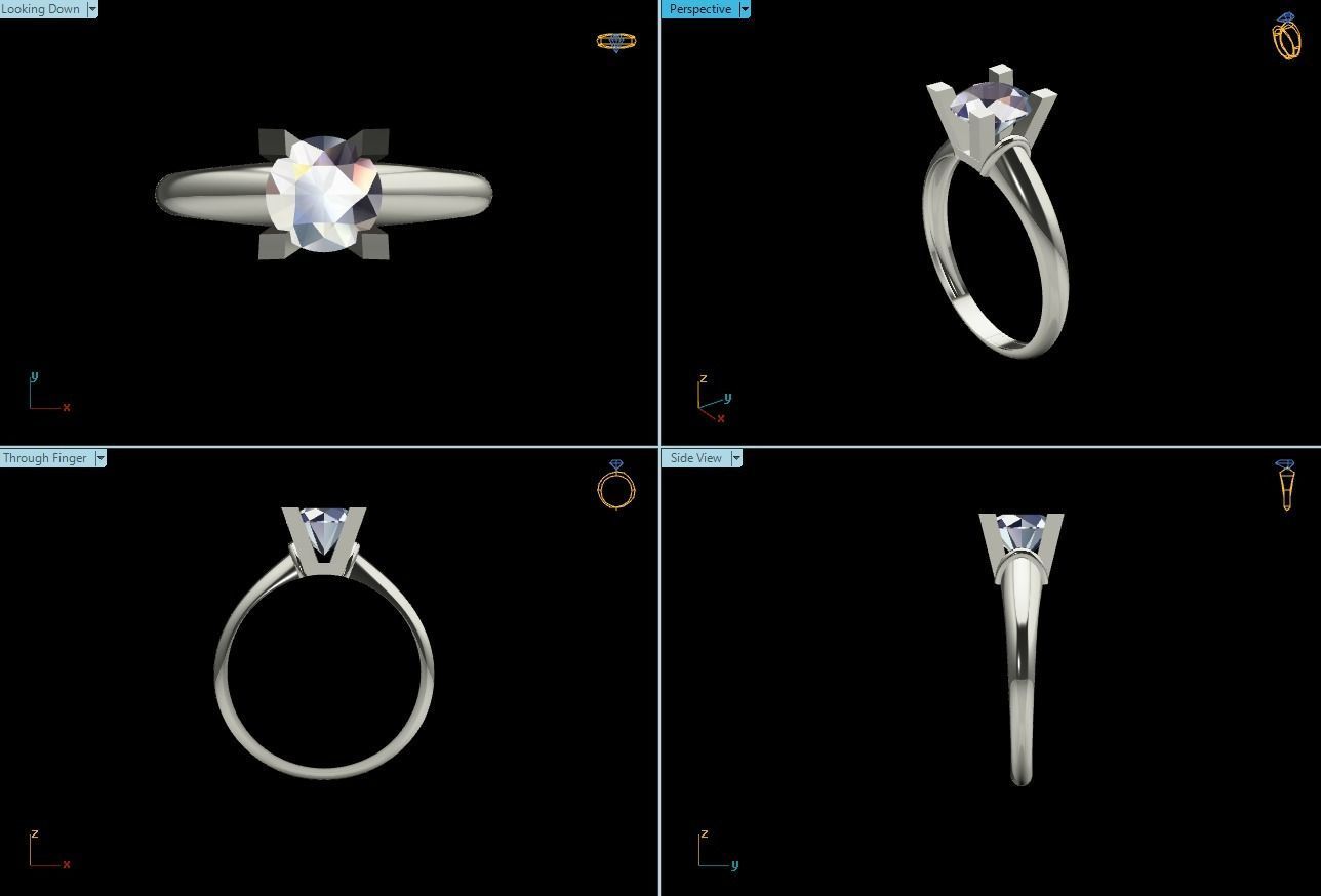 Diamond Ring Series  3D print model_2