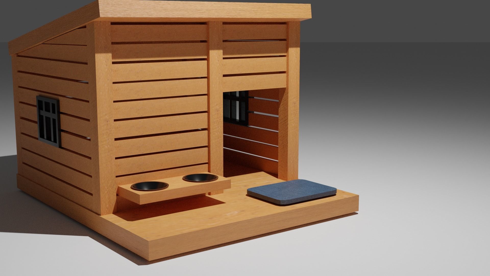Modern Dog House 3D model_4