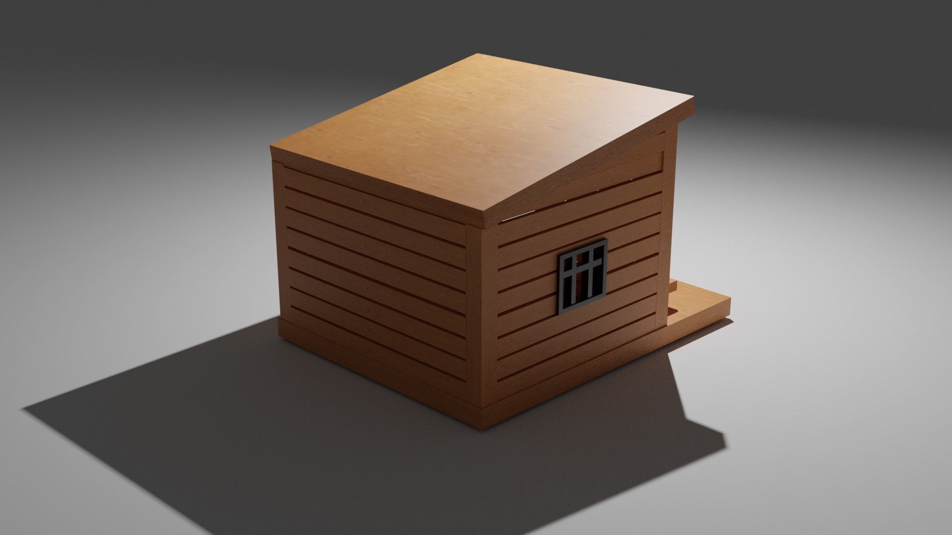 Modern Dog House 3D model_6