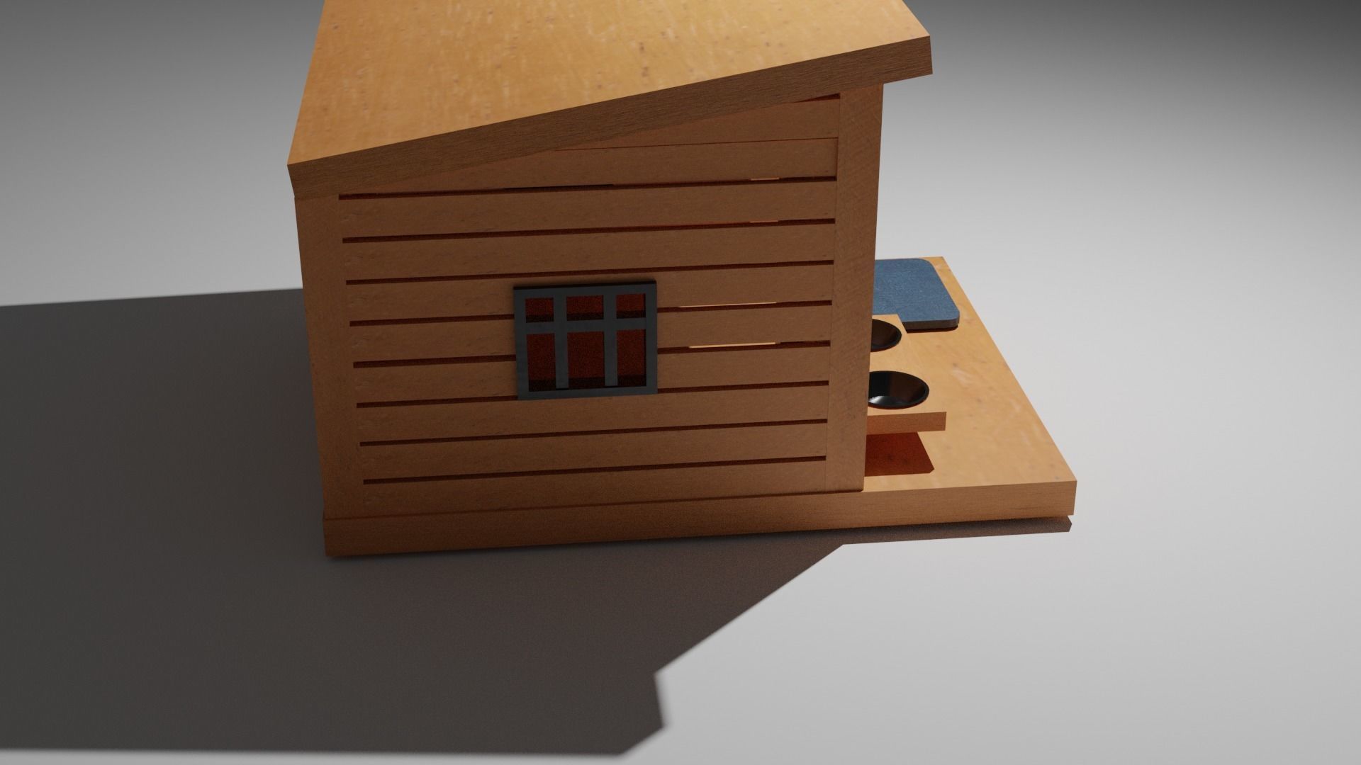 Modern Dog House 3D model_9