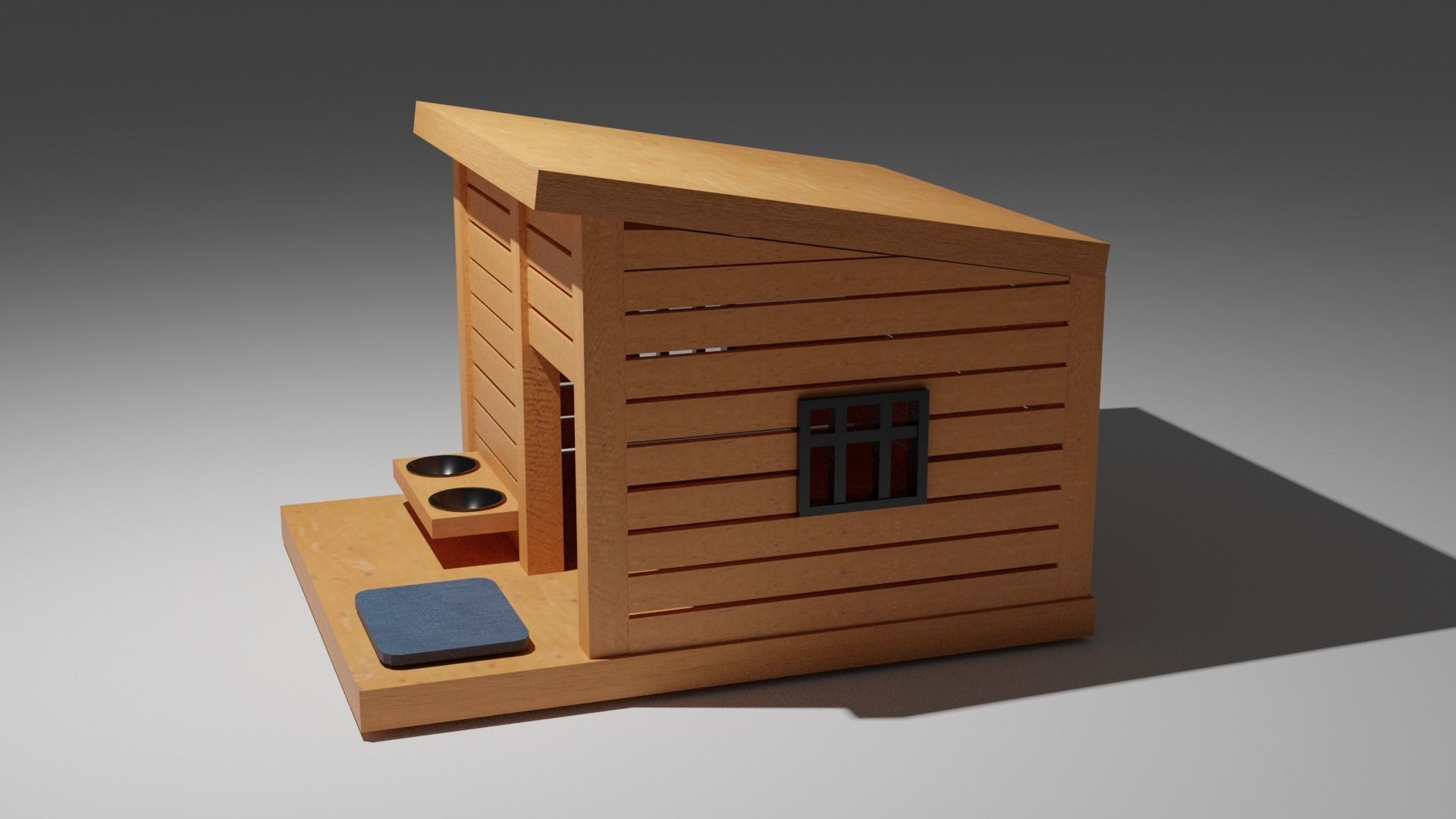 Modern Dog House 3D model_3