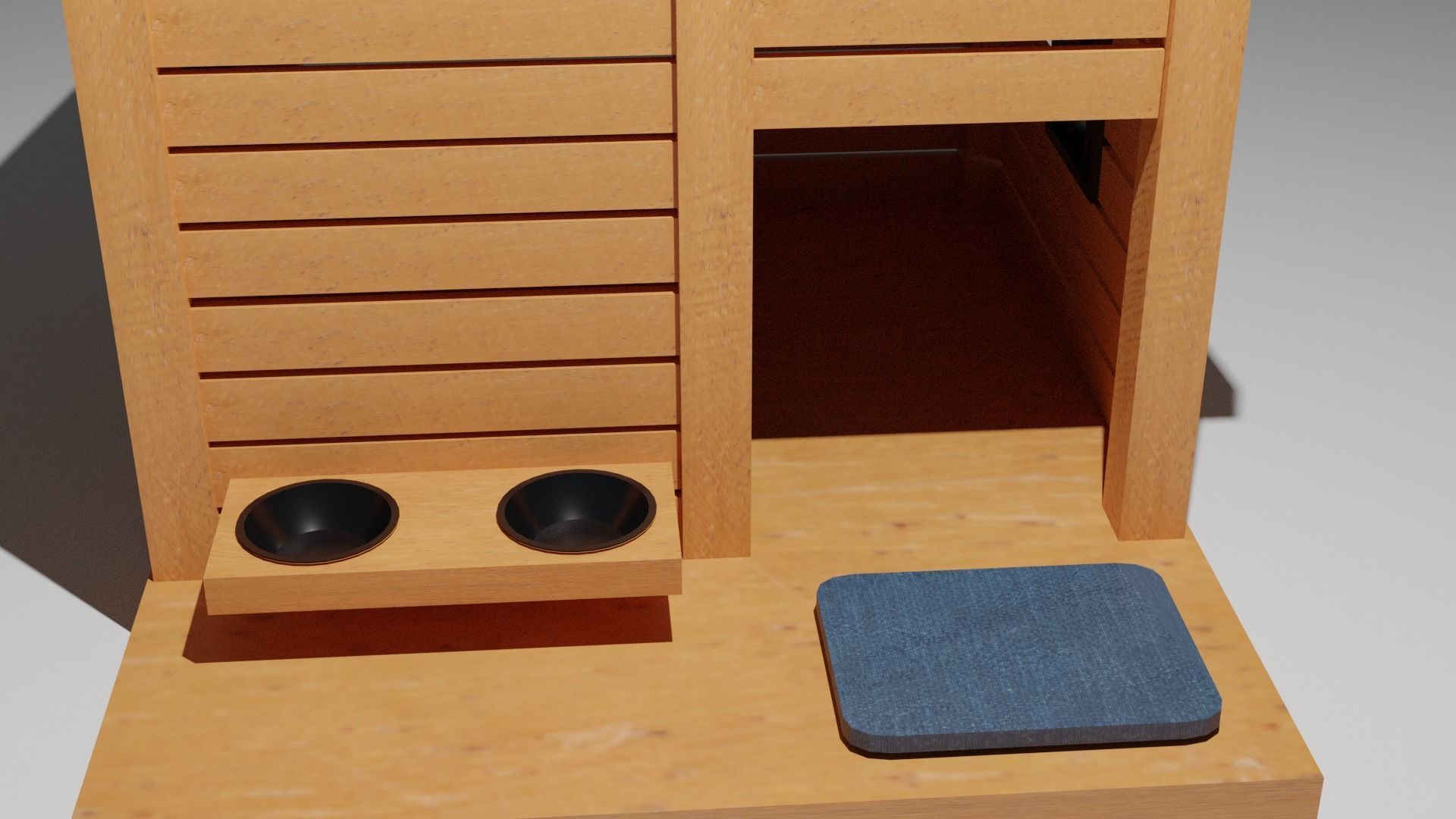 Modern Dog House 3D model_12