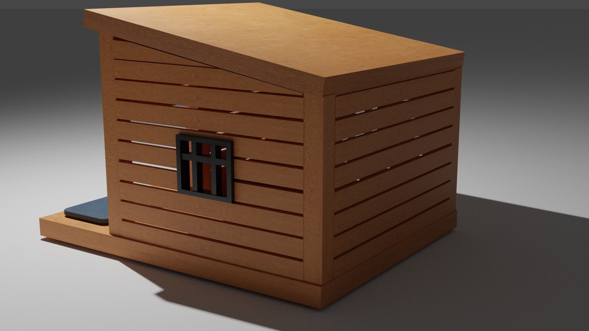 Modern Dog House 3D model_10