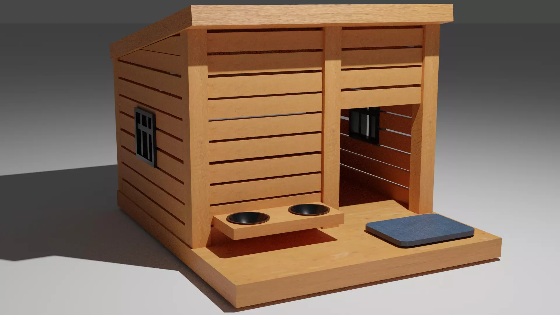 Modern Dog House 3D model_0