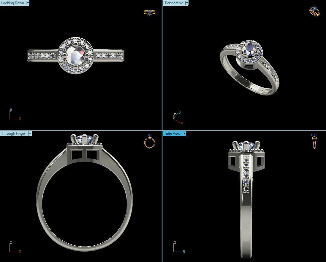 Diamond Ring Series  3D print model_2