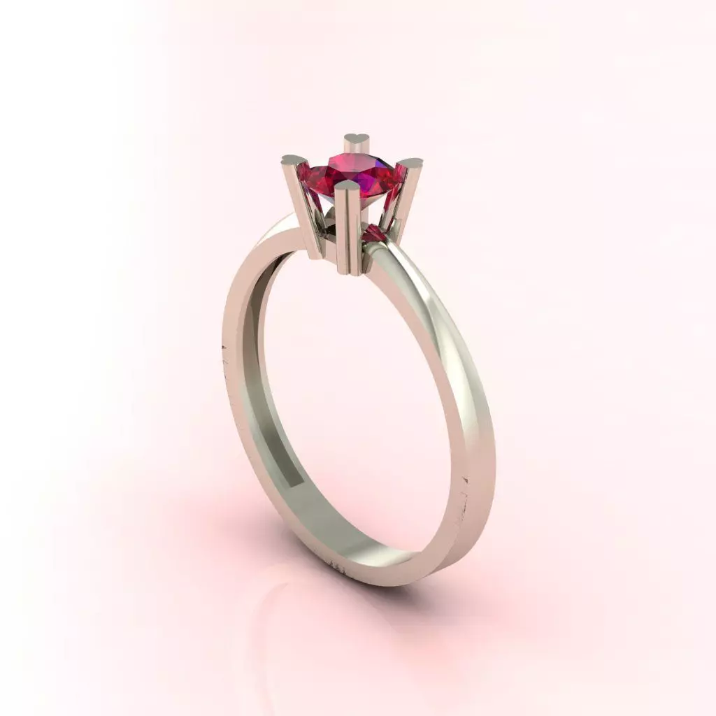 Solitaire Ring Diamond Series 3D print model_0