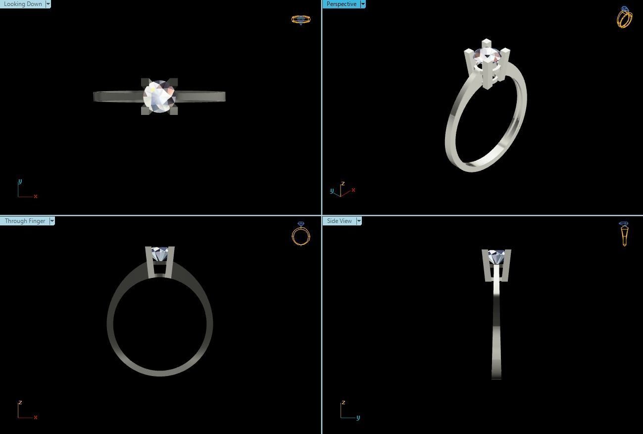 Diamond Ring Series 3D print model_2