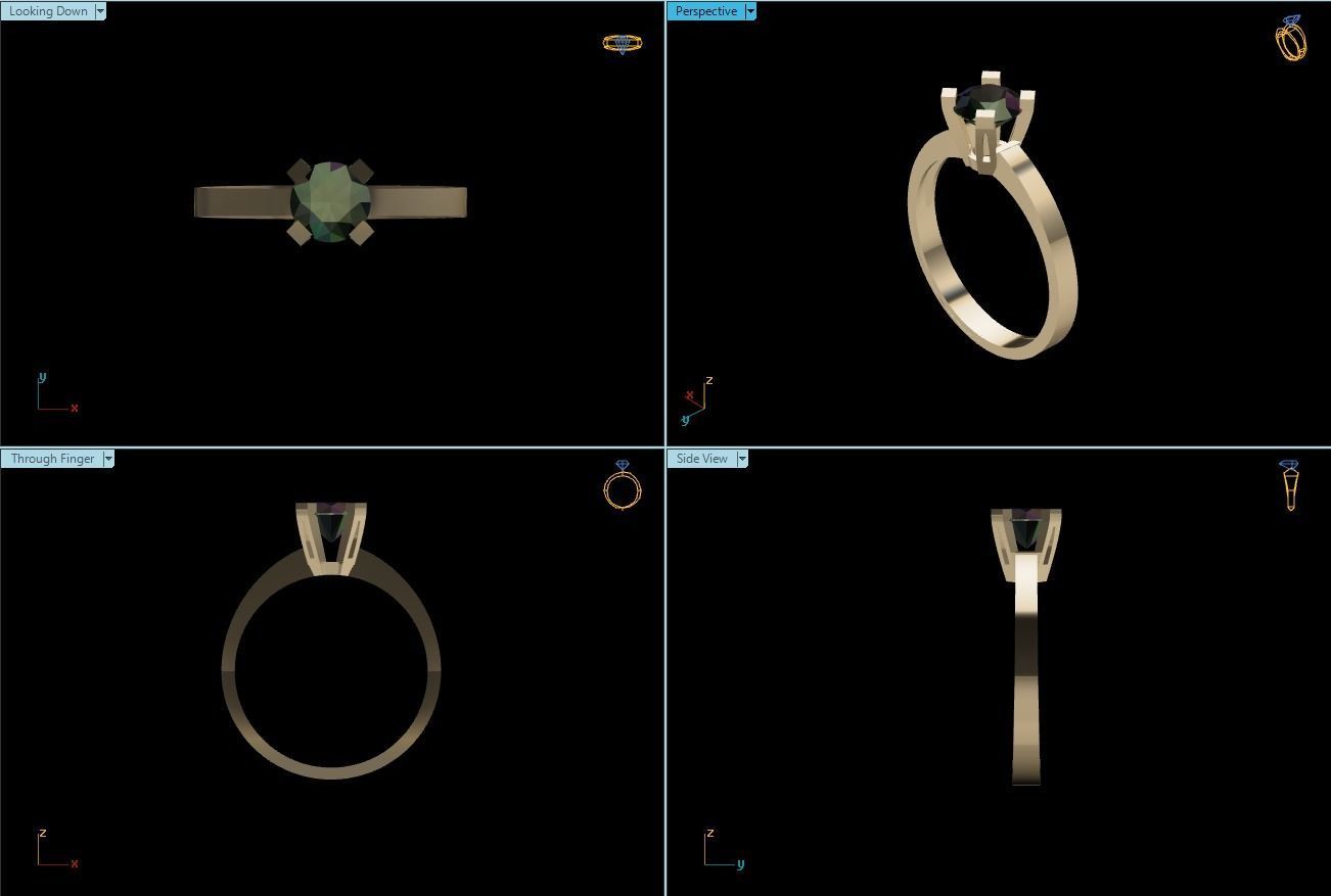 Diamond Ring Series  3D print model_2