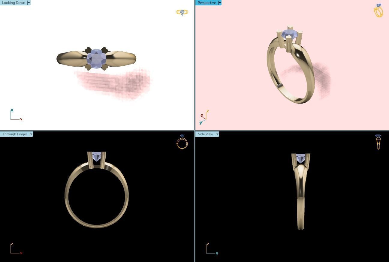 Diamond Ring Series  3D print model_2