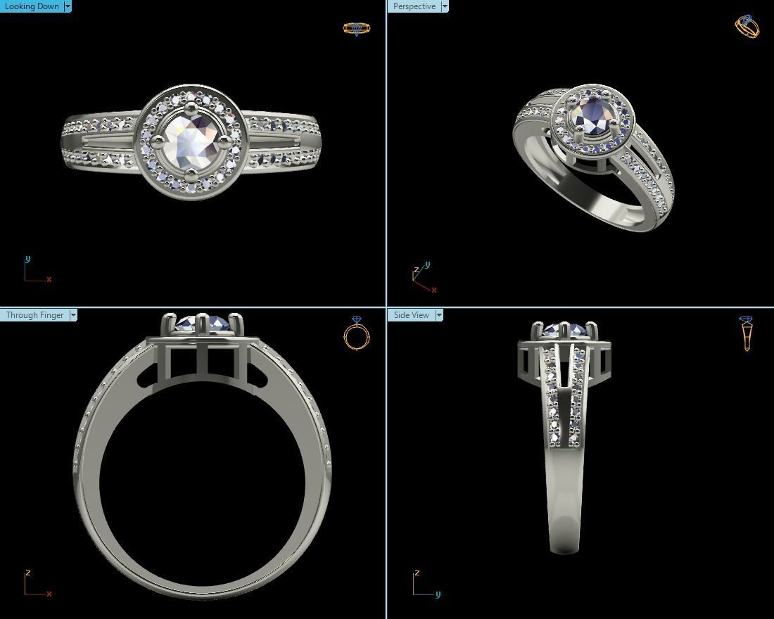 Diamond Ring Series  3D print model_2