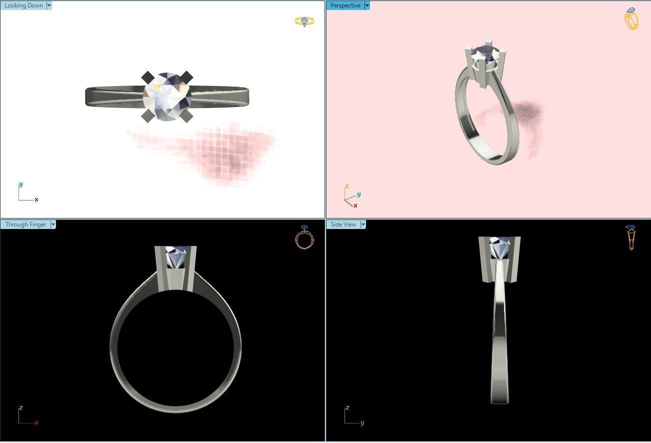 Diamond Ring Series  3D print model_2