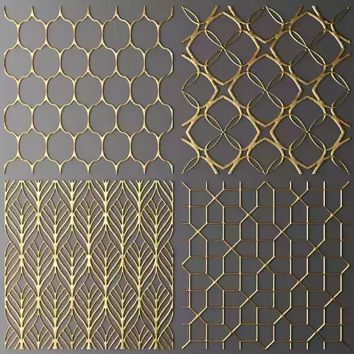 Set panel lattice grille 3D 50