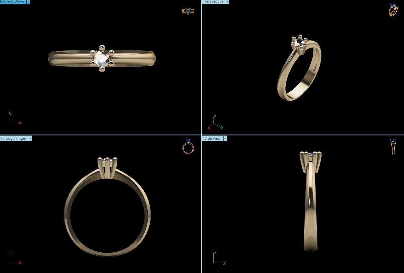 Diamond Ring Series  3D print model_2