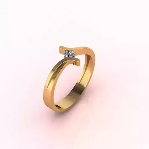 Solitaire Ring Diamond Series  3D print model