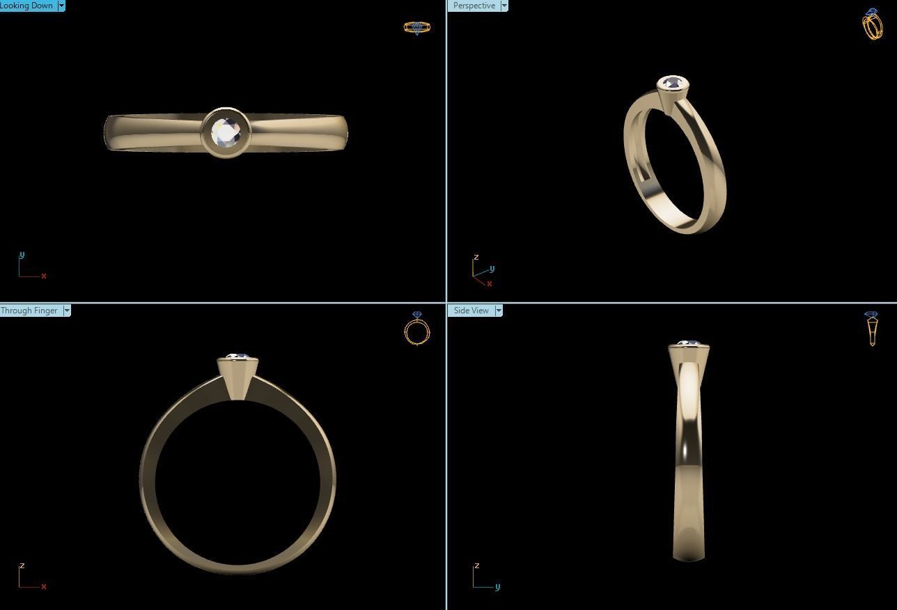 Diamond Ring Series  3D print model_2