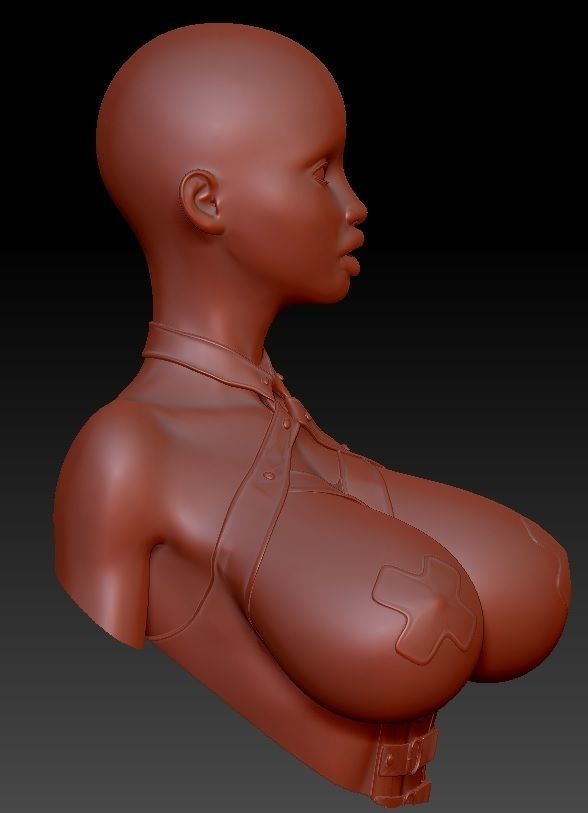Cleo in latex - Practice bust 3D print model_4