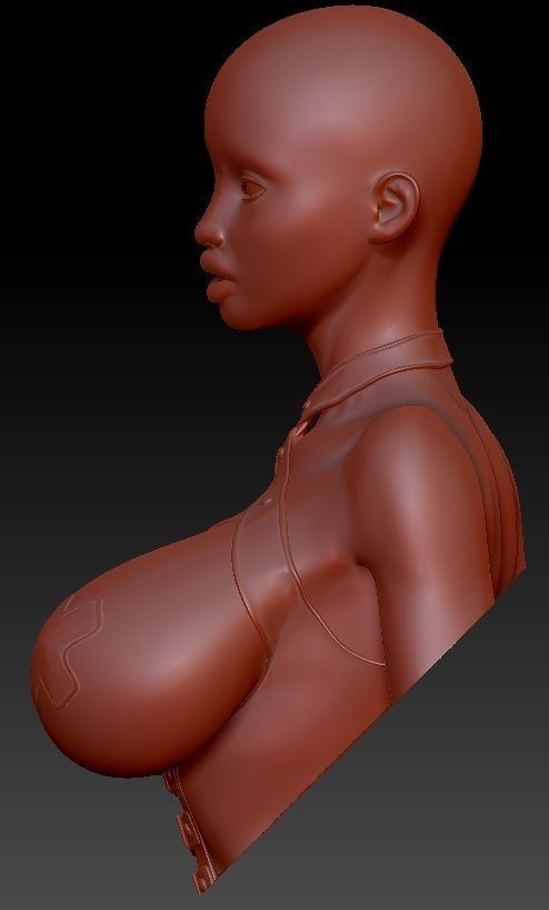 Cleo in latex - Practice bust 3D print model_3