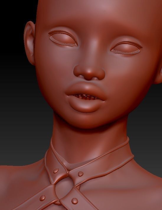 Cleo in latex - Practice bust 3D print model_5