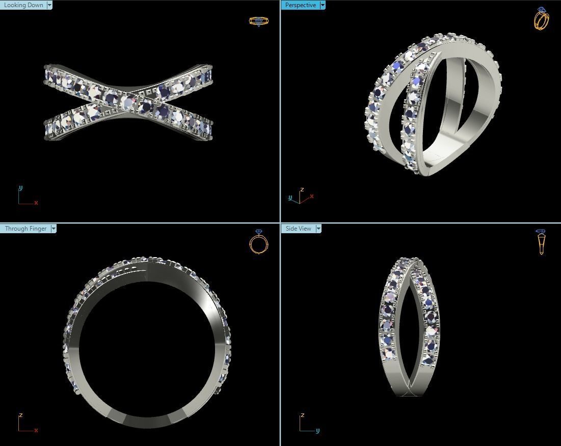 Diamond Ring Elit Series  3D print model_2