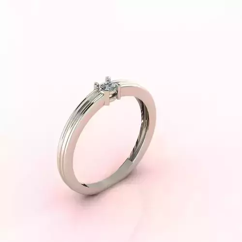 Diamond Solitaire Ring  3D print model