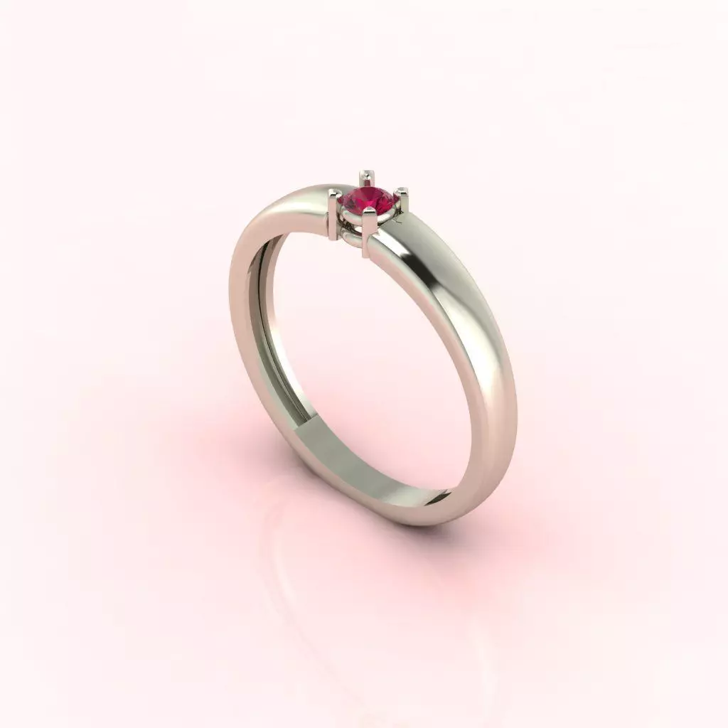 Solitaire Ring Diamond Series  3D print model_0