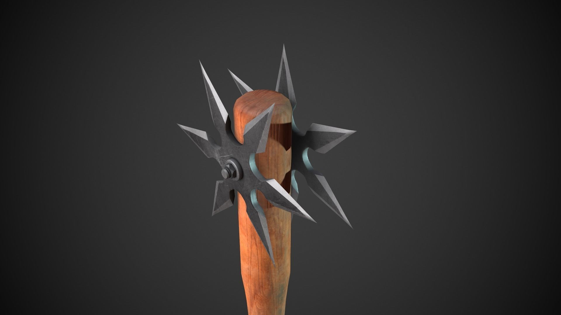 Shuriken Baseball Bat Low-poly 3D model_7