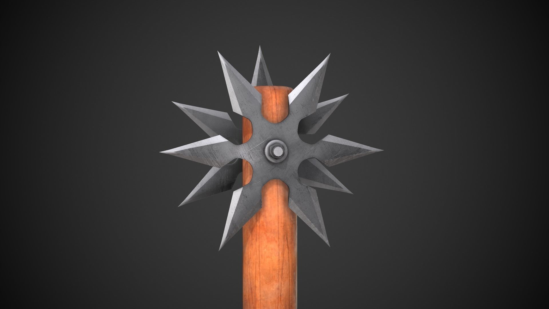 Shuriken Baseball Bat Low-poly 3D model_6