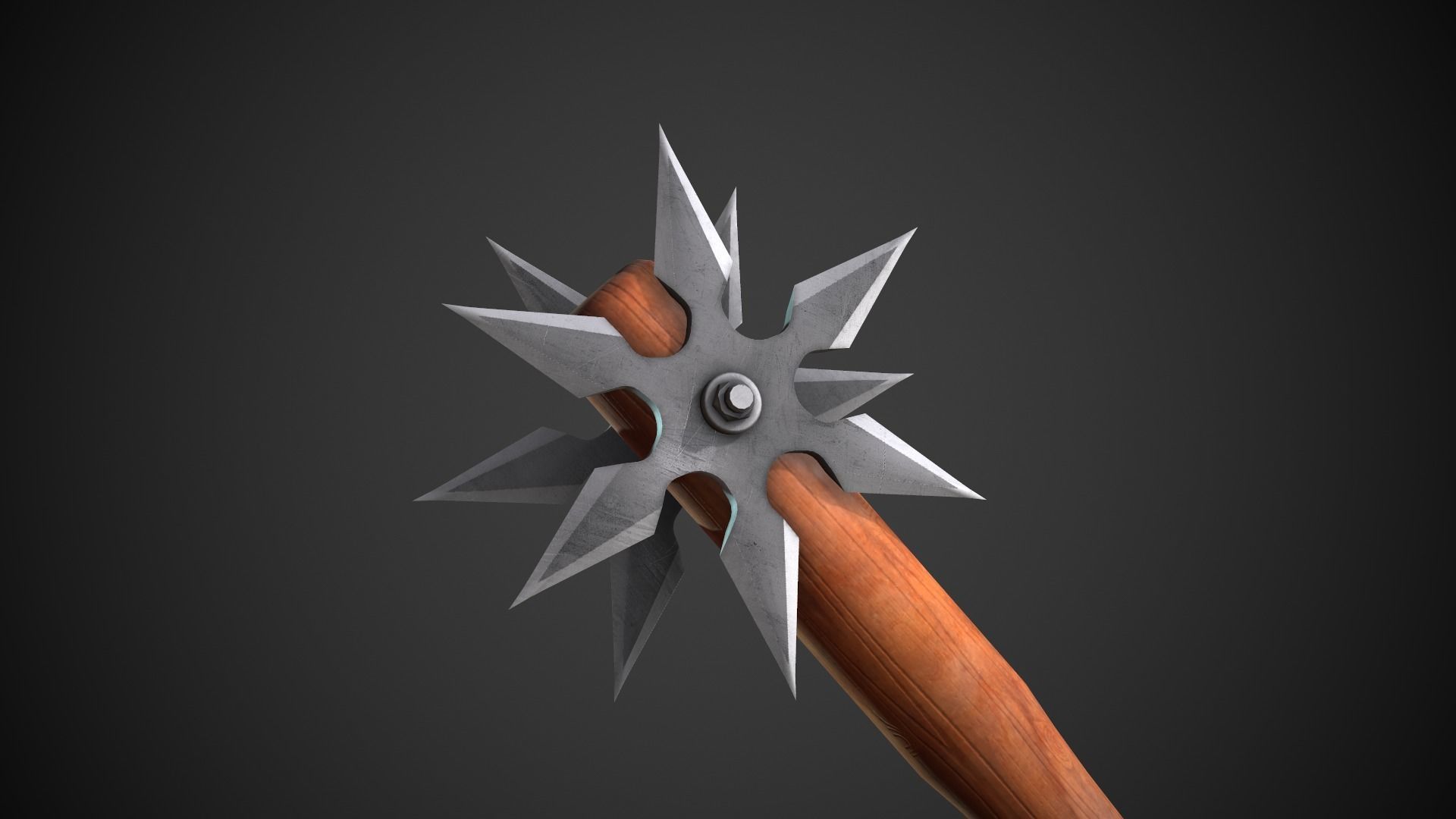 Shuriken Baseball Bat Low-poly 3D model_8